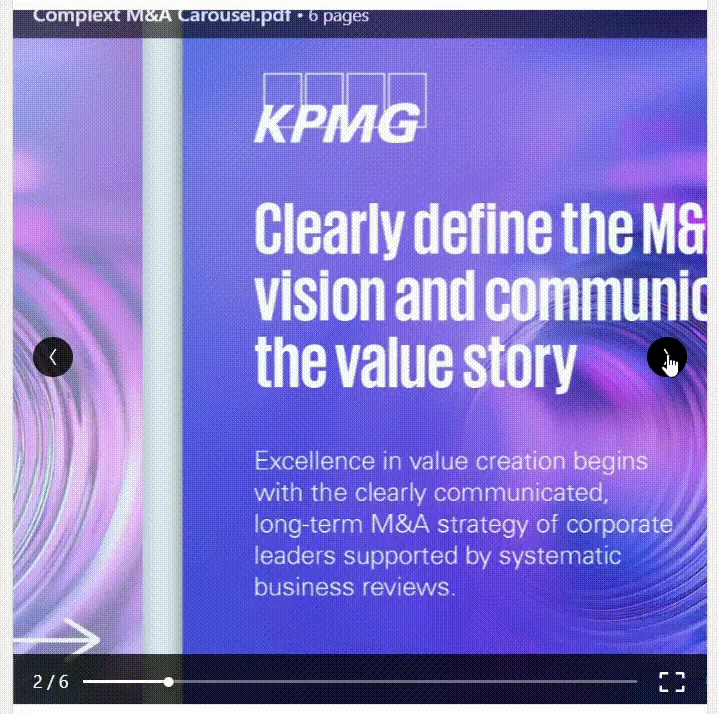 KPMG LinkedIn carousel example.