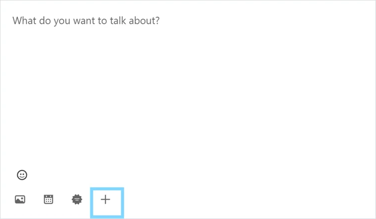 LinkedIn “Start a post” option on home feed.
