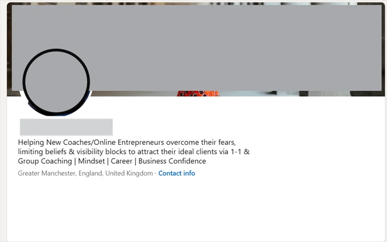 LinkedIn headline example 