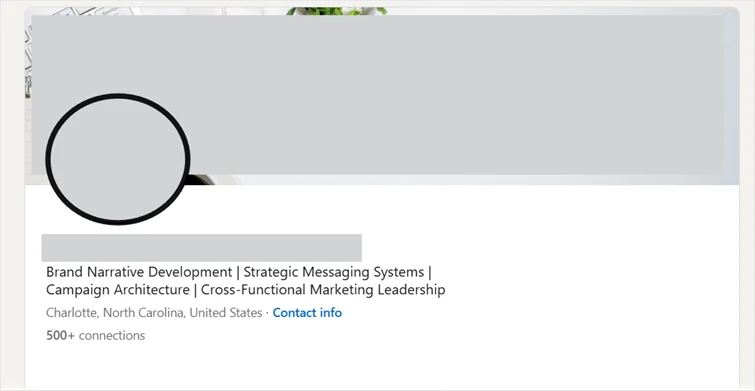 LinkedIn headline example 