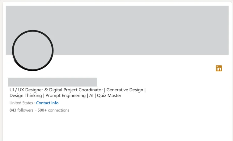 LinkedIn headline example 