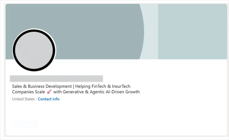 LinkedIn headline example 