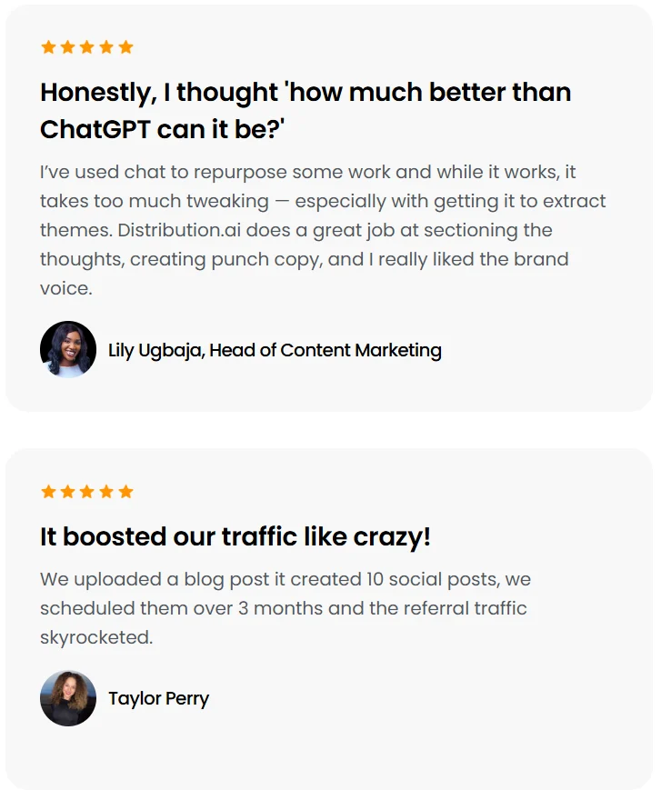 distribution.ai customer testimonials