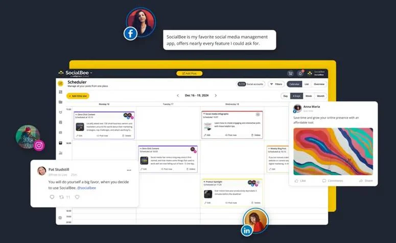 Socialbee home page