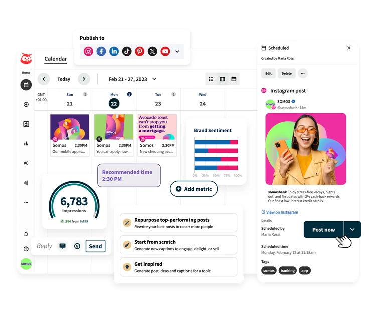 Hootsuite social media planner