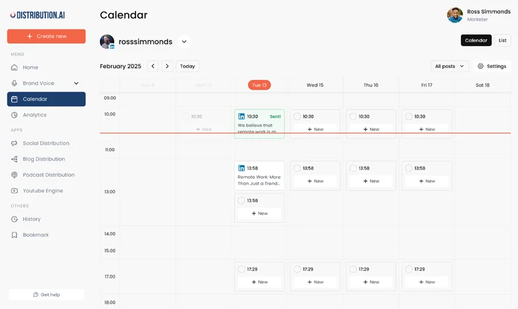 Build a content calendar and automate publishing