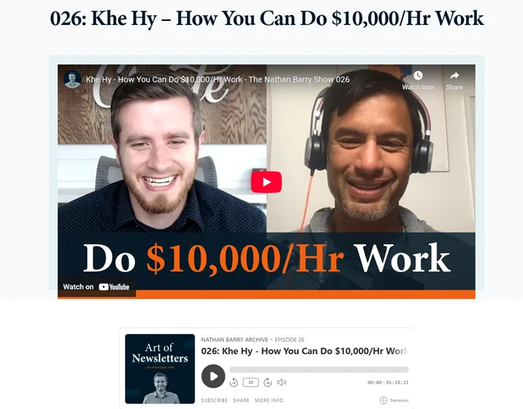 Khe Hy on The Nathan Barry Show