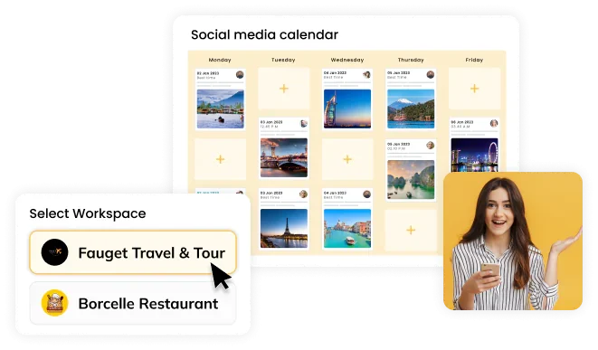 RecurPost social media calendar