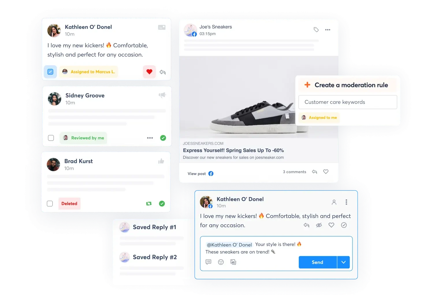 Agorapulse social media inbox page.