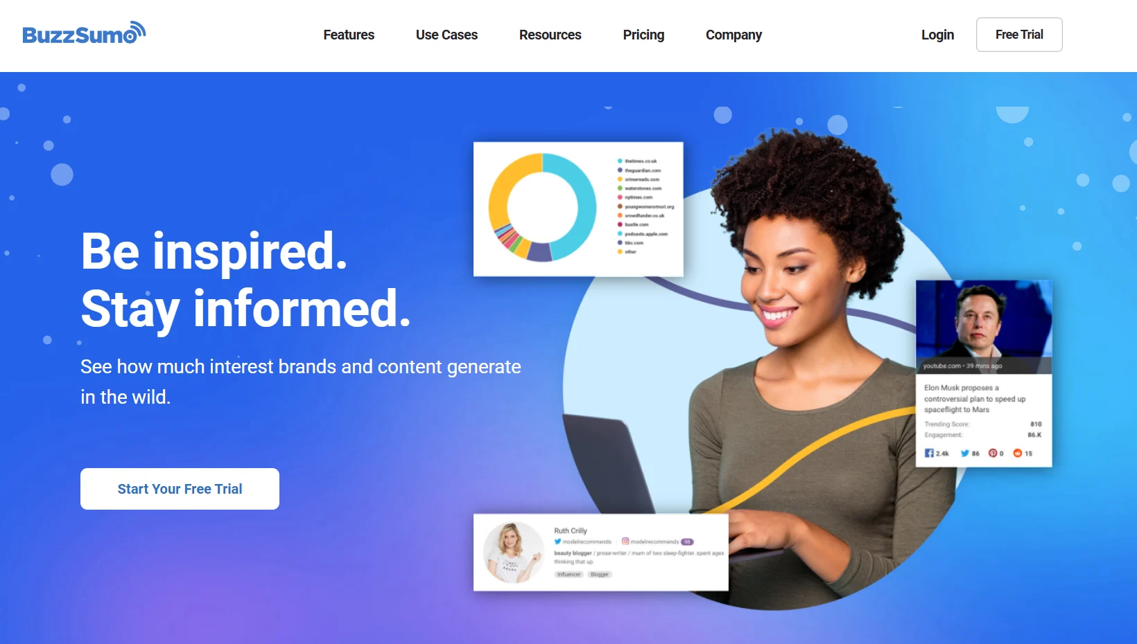 BuzzSumo home page.