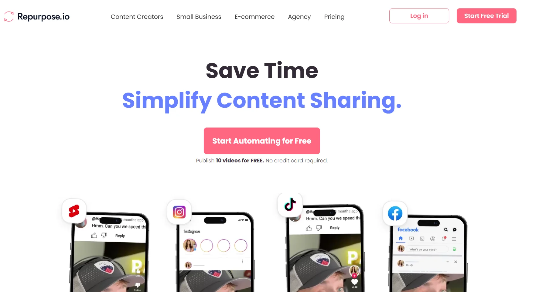 Repurpose.io home page.