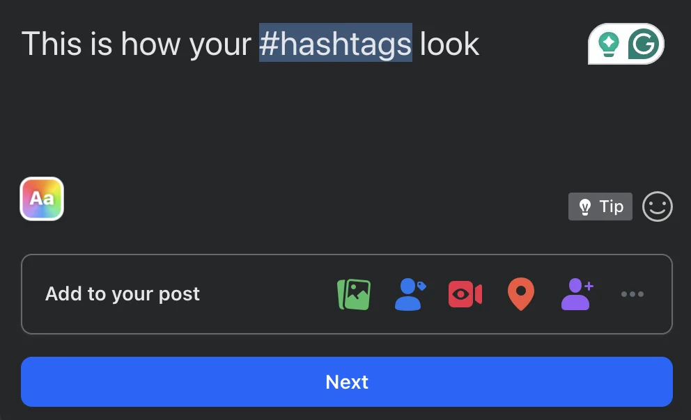 What are hashtags on Facebook