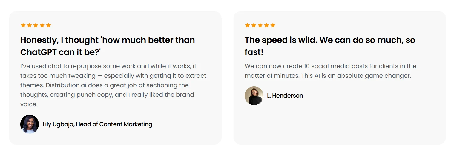 What users are saying about Distribution AI