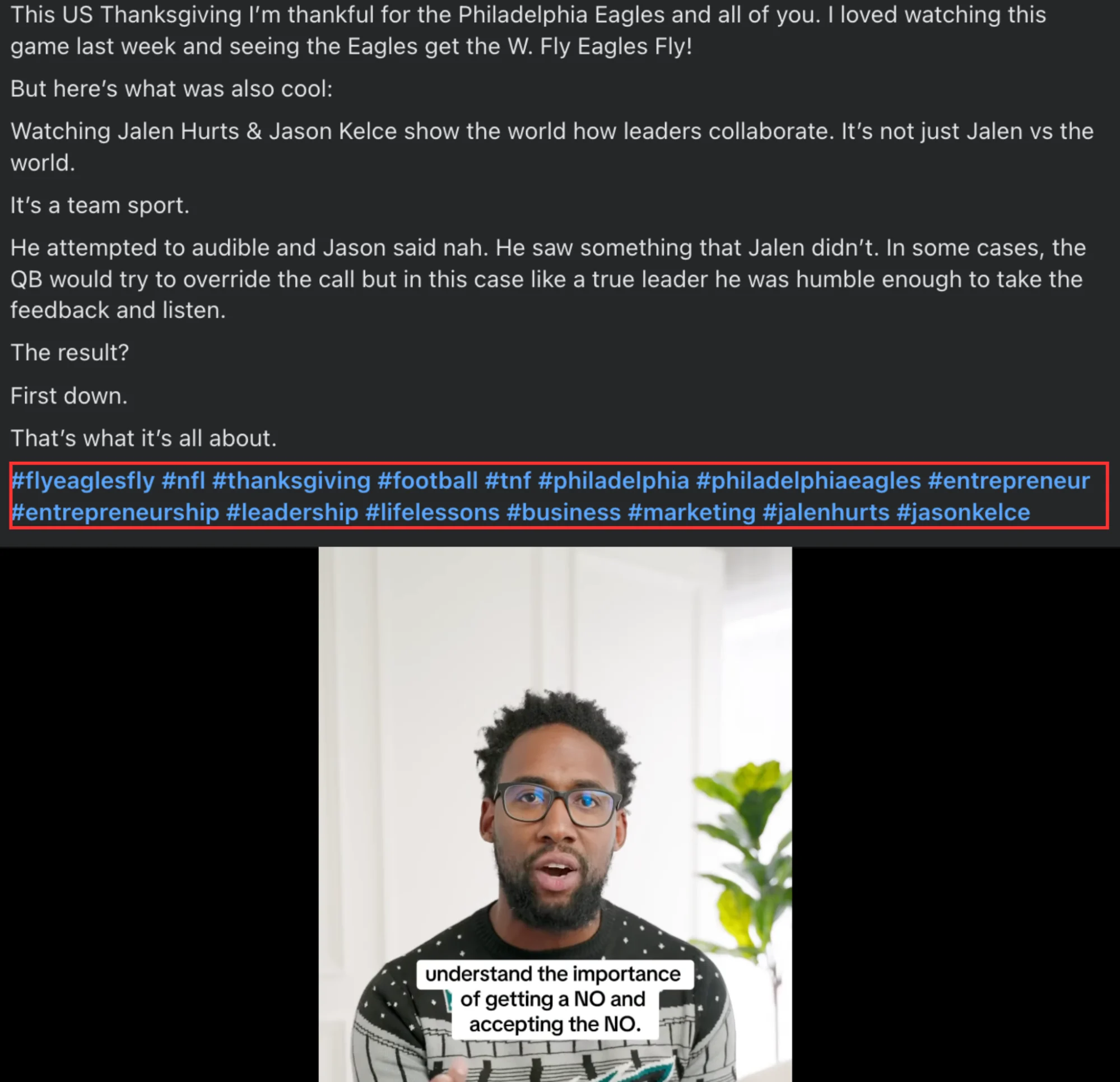 Where to place hashtags on your Facebook post