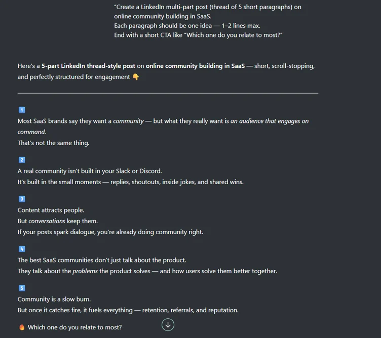  Multi-part thread post