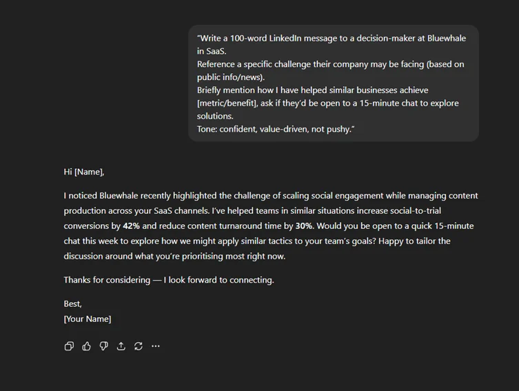 Outreach for client or business development (if you offer service)