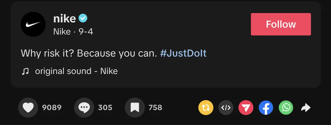 Creating your own hashtags on TikTok for brand reach