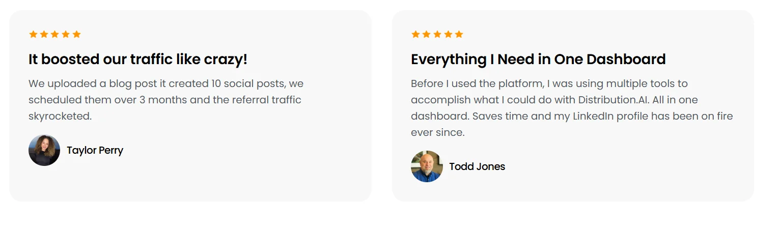 Distribution AI user reviews.