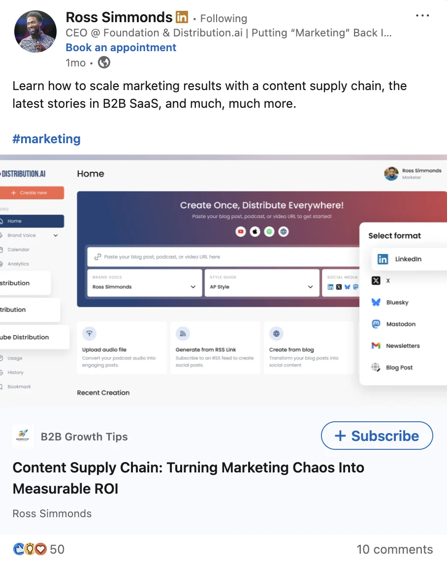 How to use hashtags while posting articles on LinkedIn