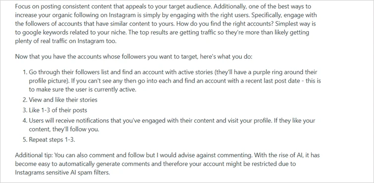 Reddit thread discussing tips to reset the Instagram algorithm and improve content visibility.