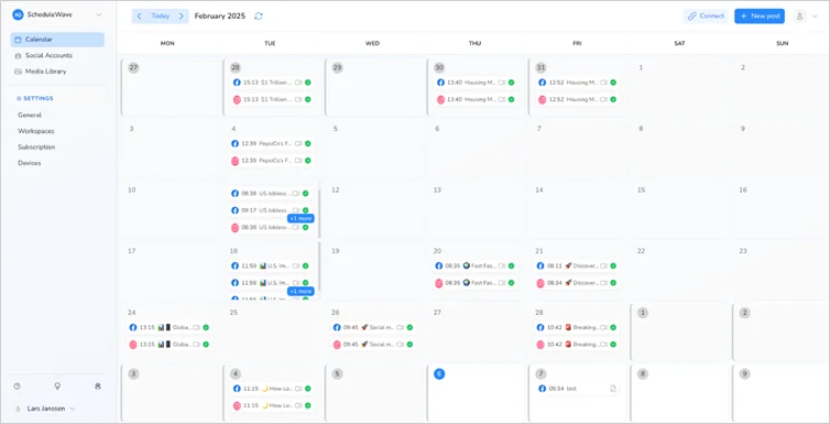 ScheduleWave home page.