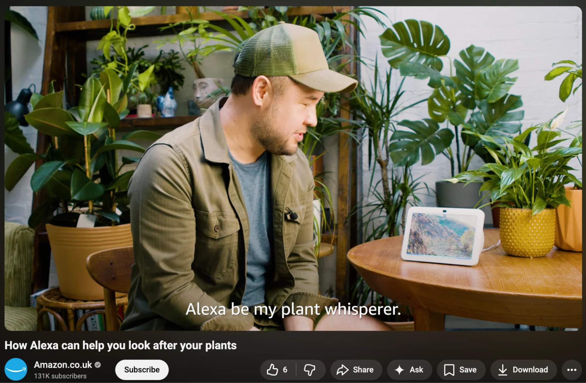 Amazon YouTube video example repurposing long-form video content into a related blog post.