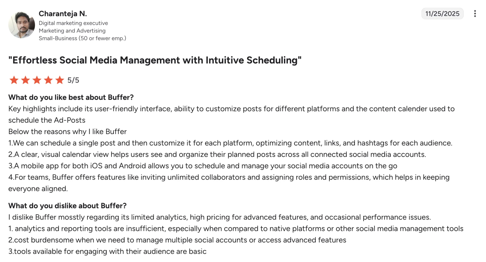 Buffer - Effortless Social Media Management with Intuitive Scheduling