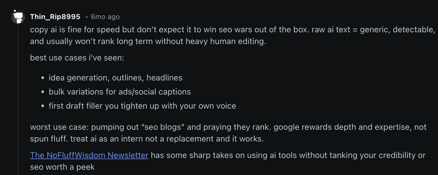 Copy.ai - A tool for idea generation, writing ads & captions