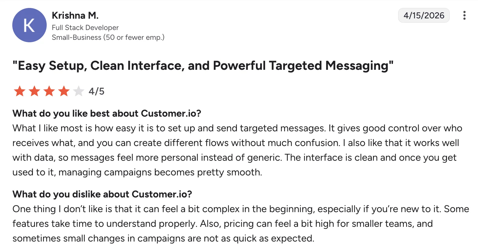 Customer.io - Easy Setup, Clean Interface, and Powerful Targeted Messaging