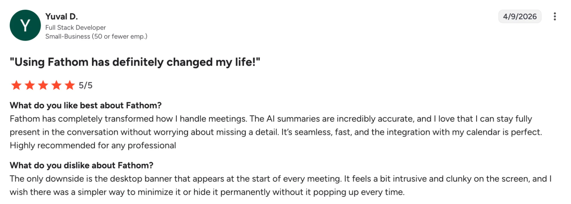 Fathom - Using Fathom has definitely changed my life!