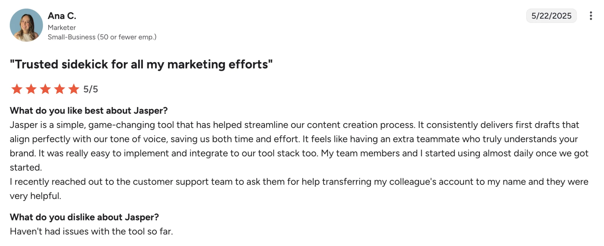 Jasper - Trusted sidekick for all your marketing efforts