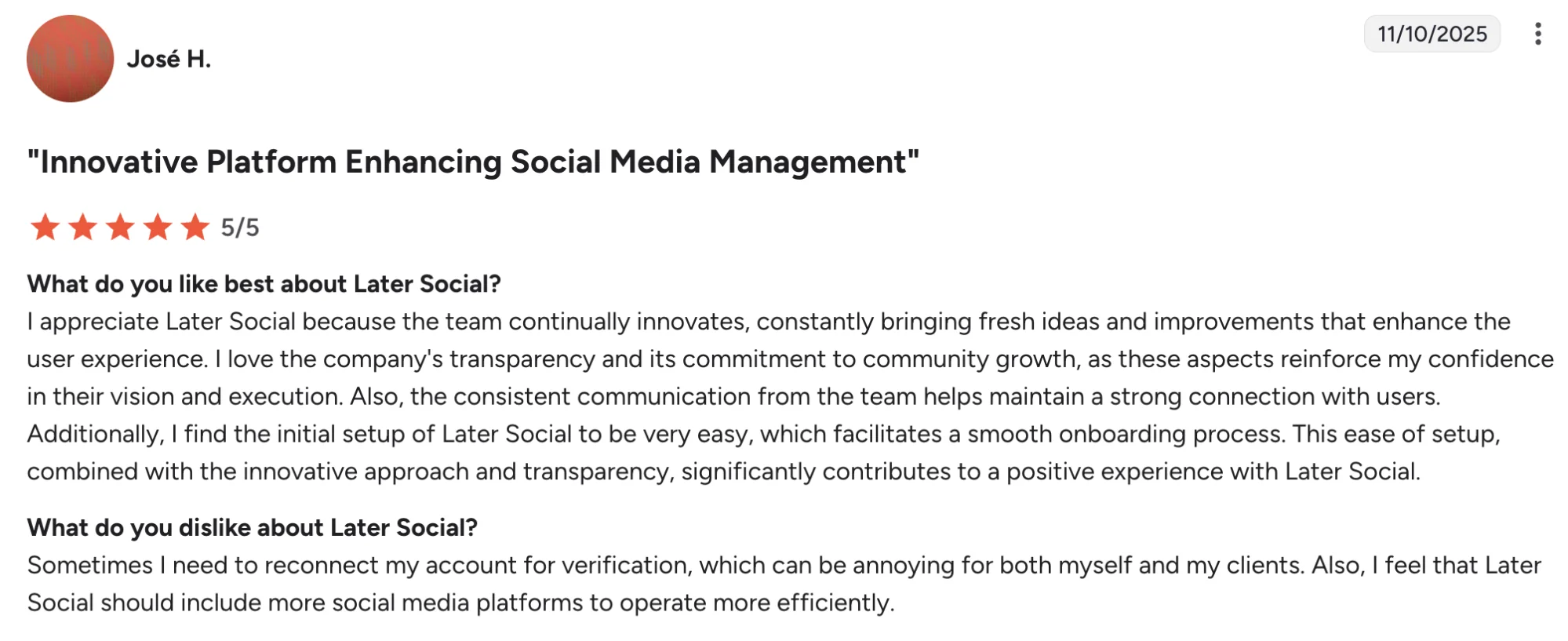 Later - Innovative Platform Enhancing Social Media Management