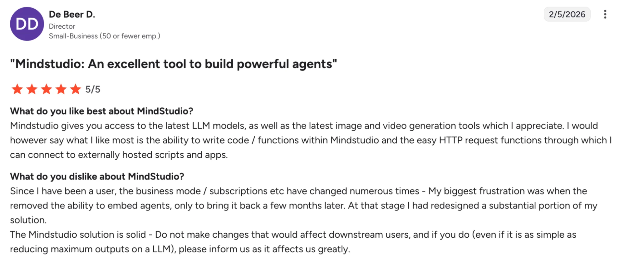 MindStudio - An excellent tool to build powerful agents