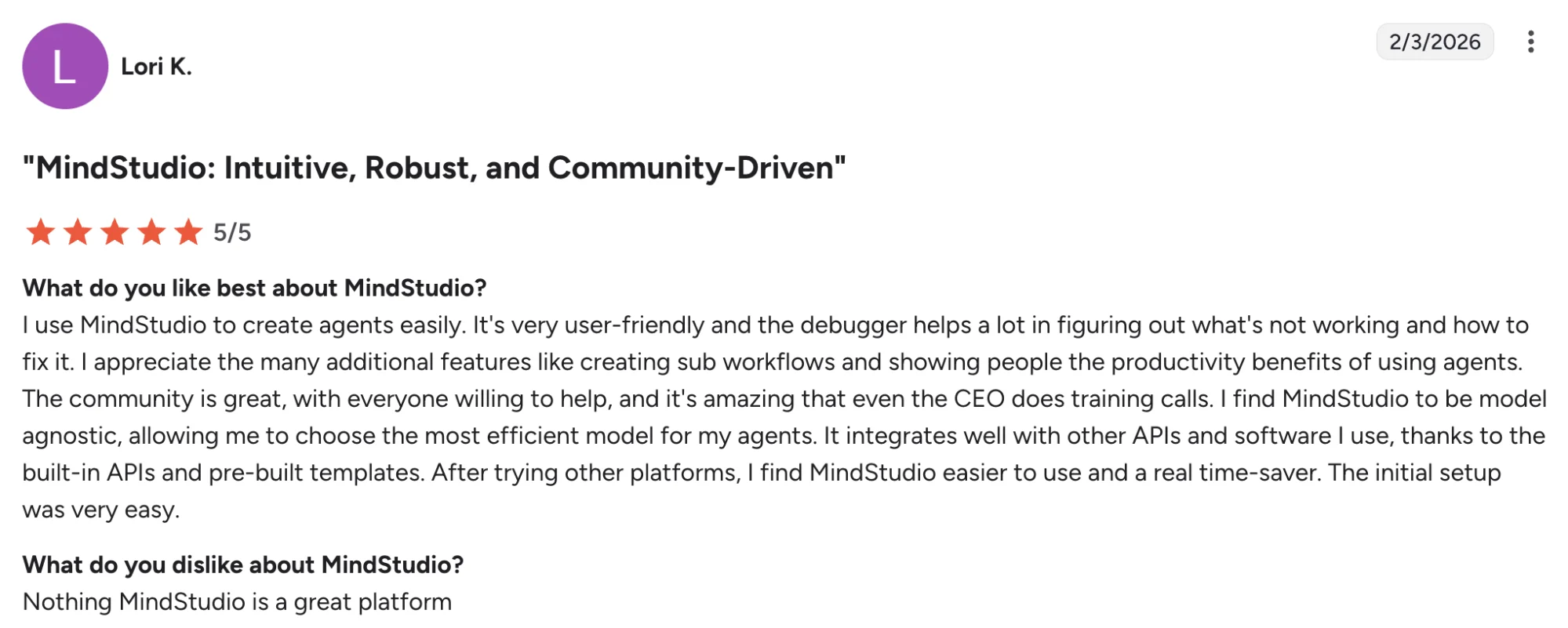 MindStudio - Intuitive, Robust, and Community-Driven