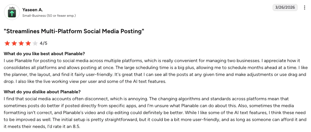 Planable - Streamlines Multi-Platform Social Media Posting