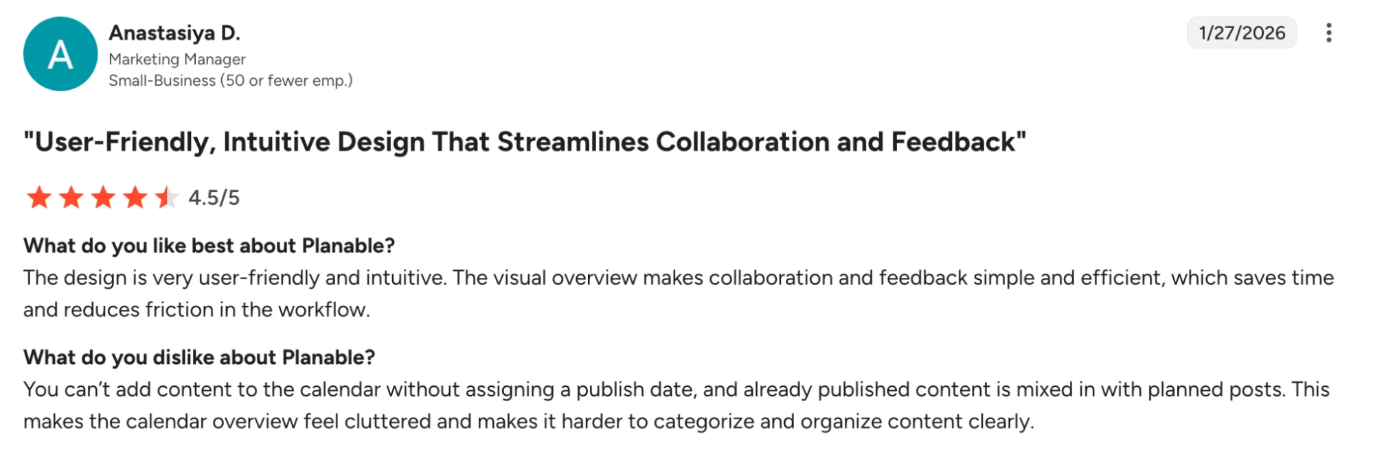 Plannable - User-Friendly, Intuitive Design That Streamlines Collaboration and Feedback