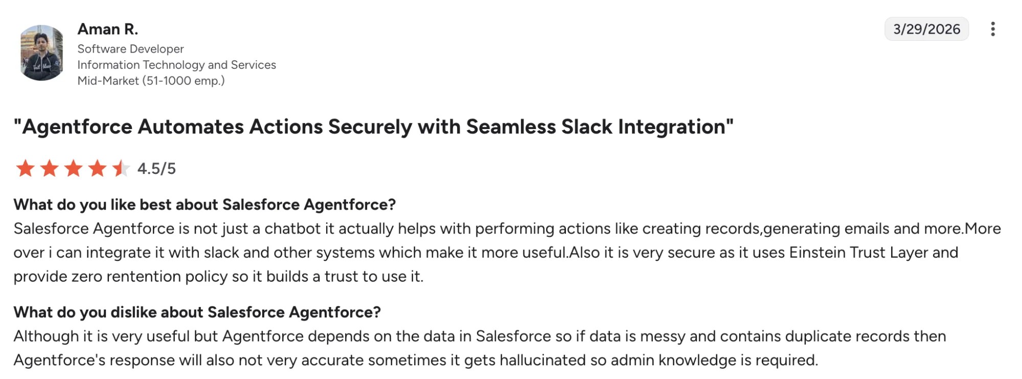 Salesforce Agentforce - Agentforce Automates Actions Securely with Seamless Slack Integration