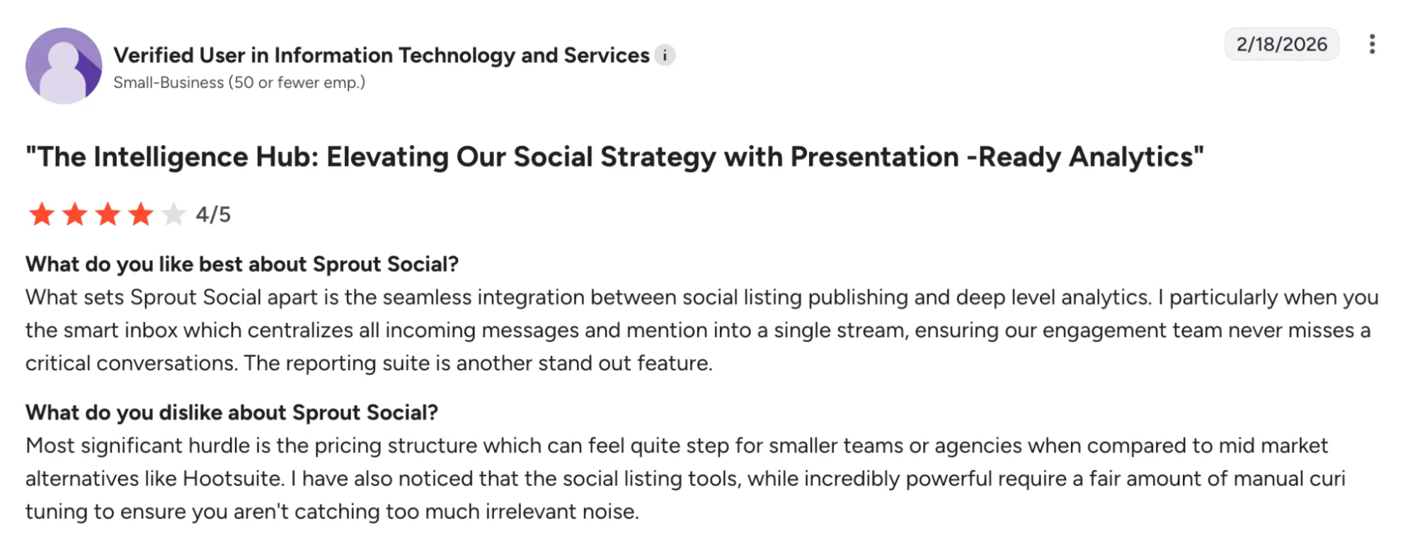 Sprout Social - The Intelligence Hub: Elevating Our Social Strategy with Presentation -Ready Analytics
