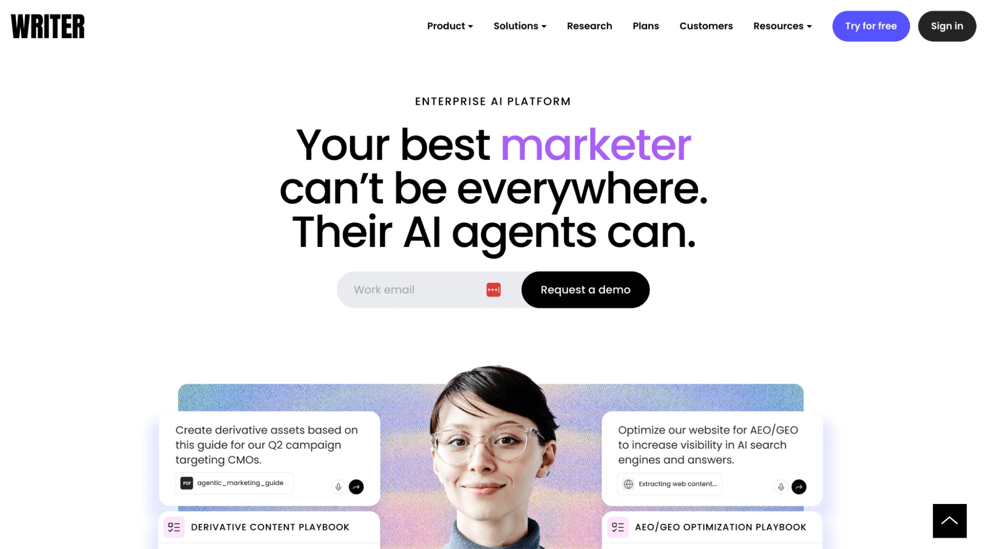 Writer homepage