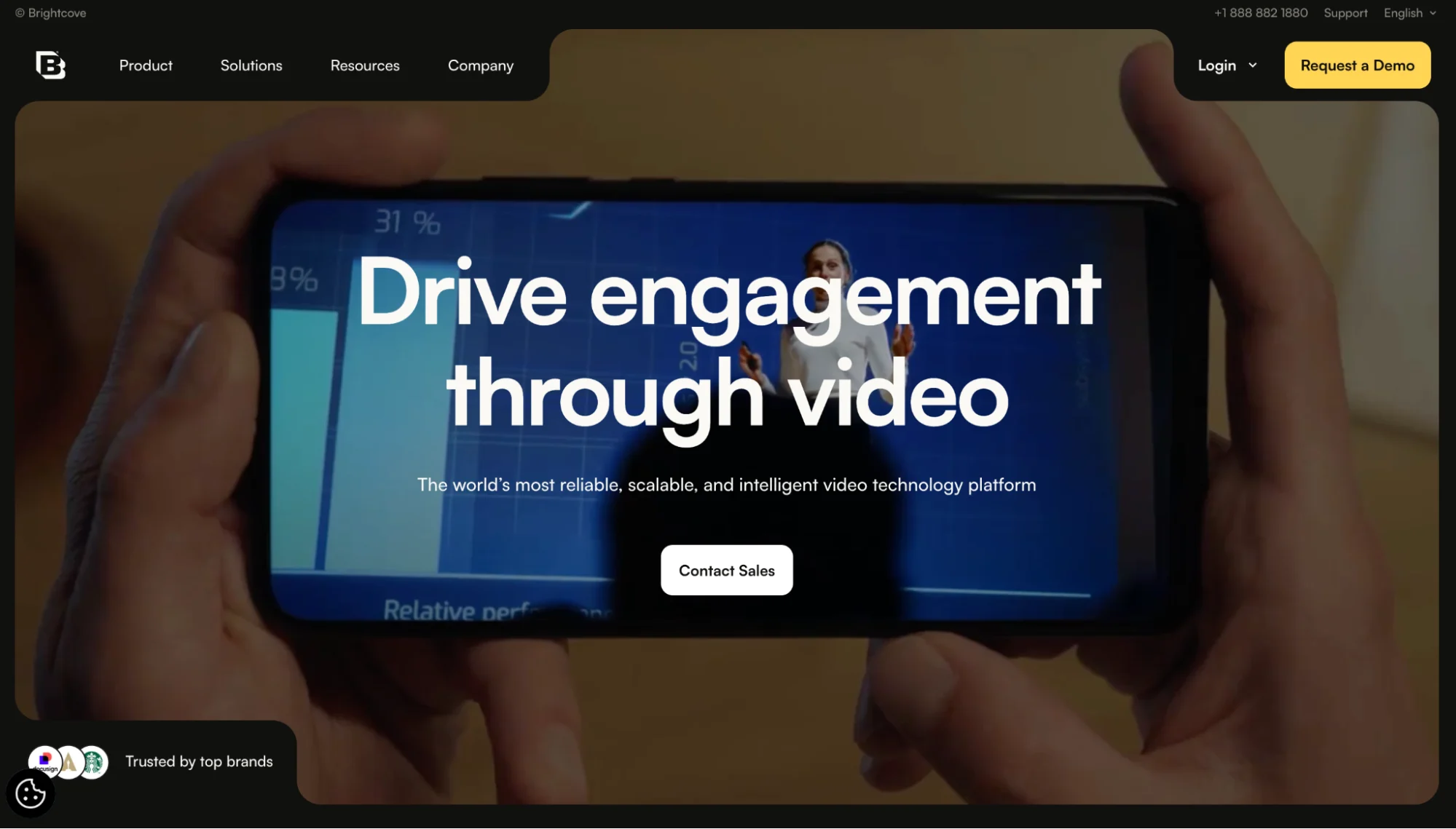 Brightcove homepage