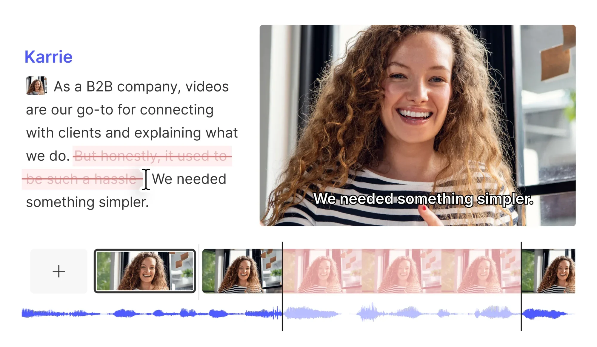 Descript’s transcription video editor