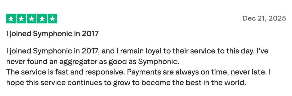 Symphonic service is fast and responsive