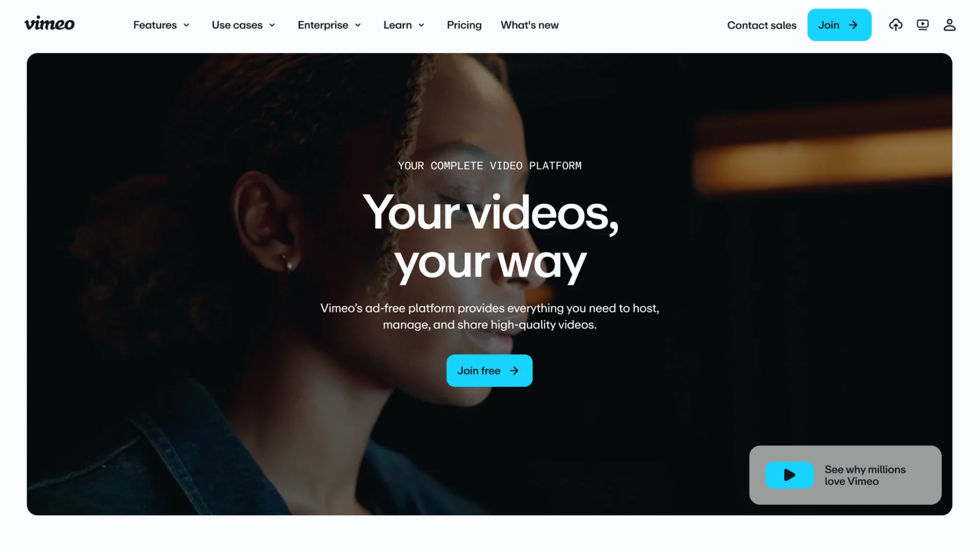 Vimeo homepage