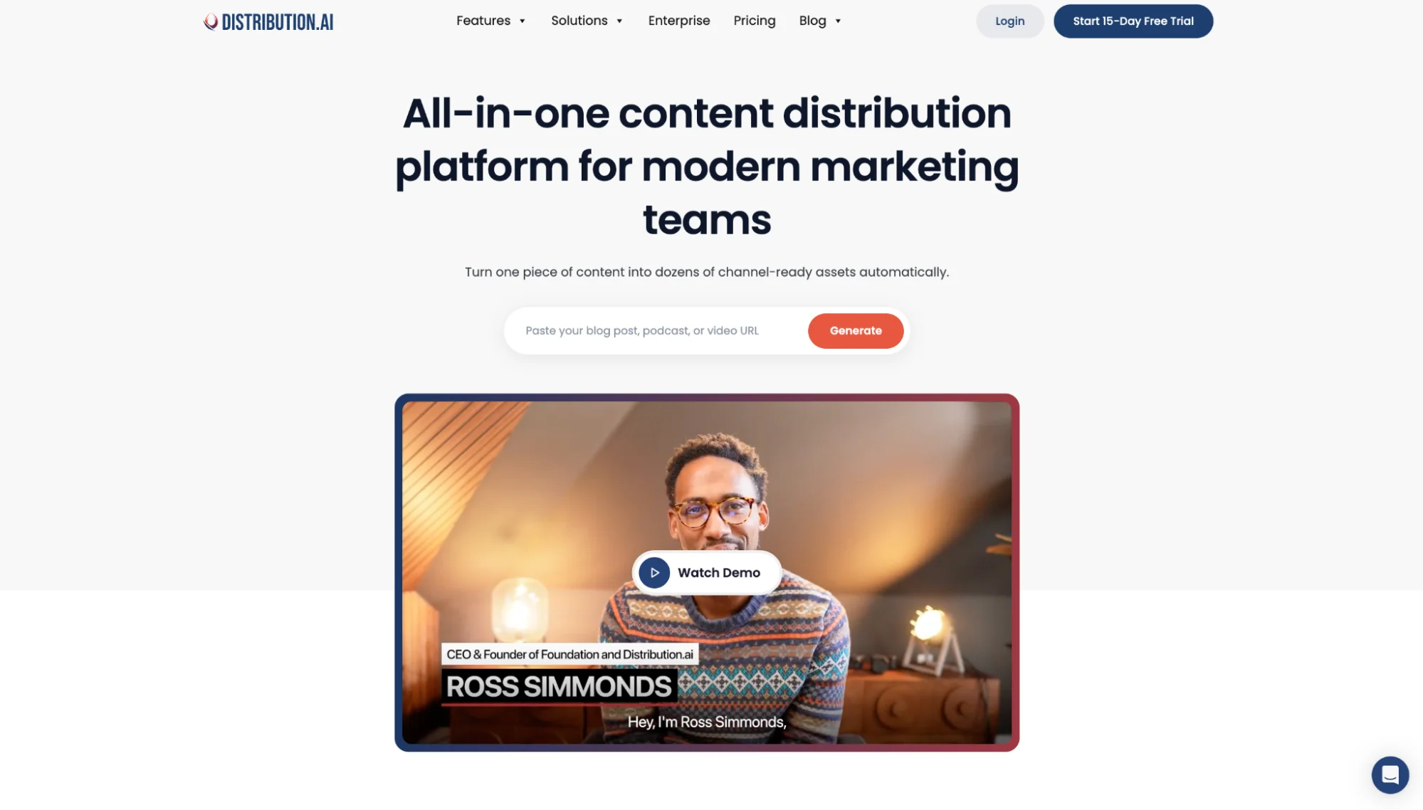 Distribution AI homepage