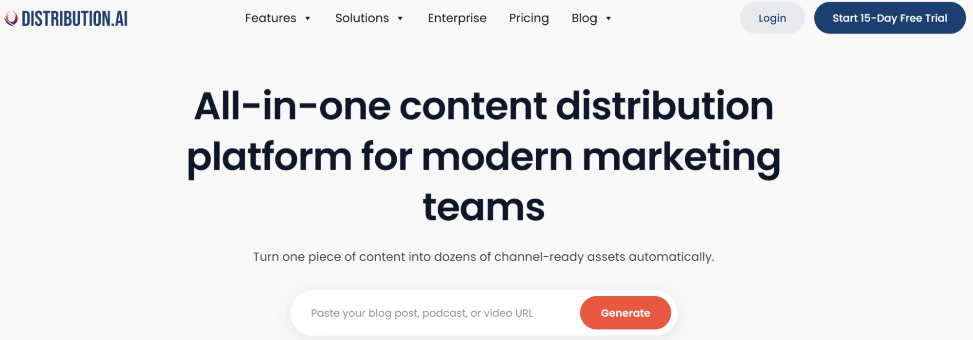 Distribution.ai's homepage