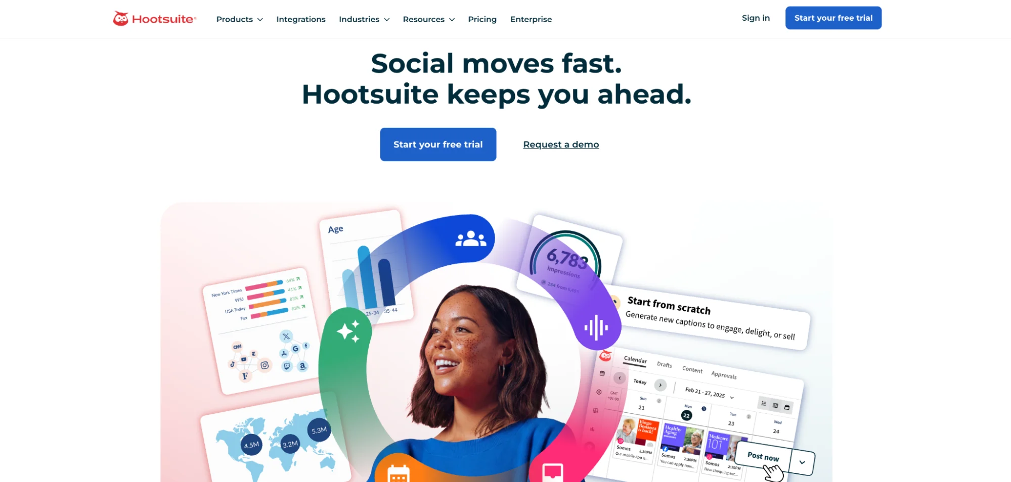 Hootsuite homepage