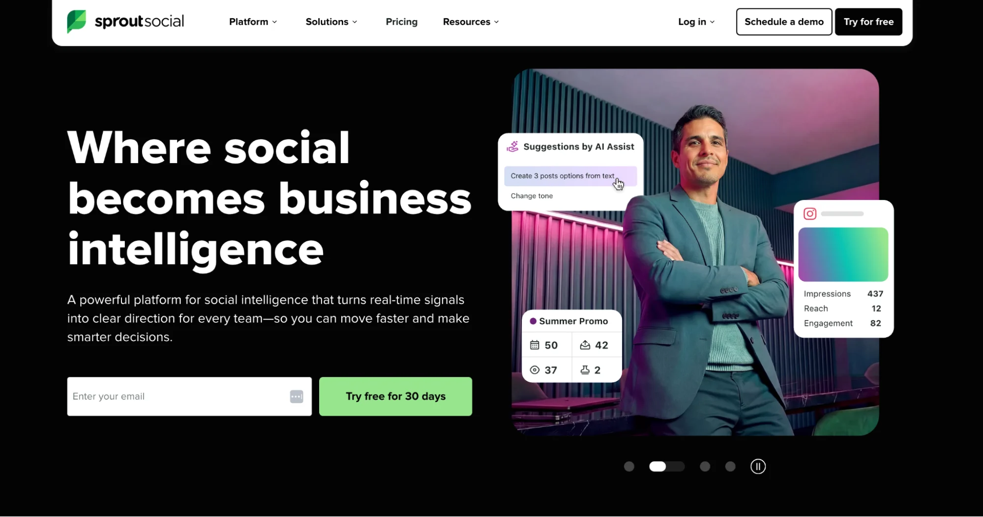 Sprout Social Homepage