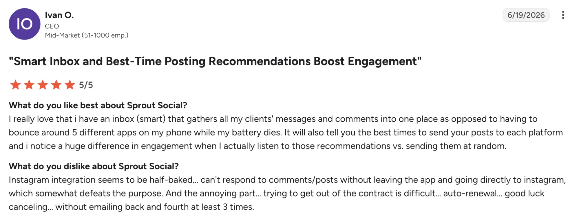 Sprout Social - Smart Inbox and Best-Time Posting Recommendations Boost Engagement