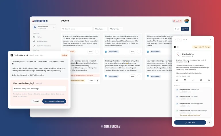 Content Approval Workflow on Distribuiton.ai