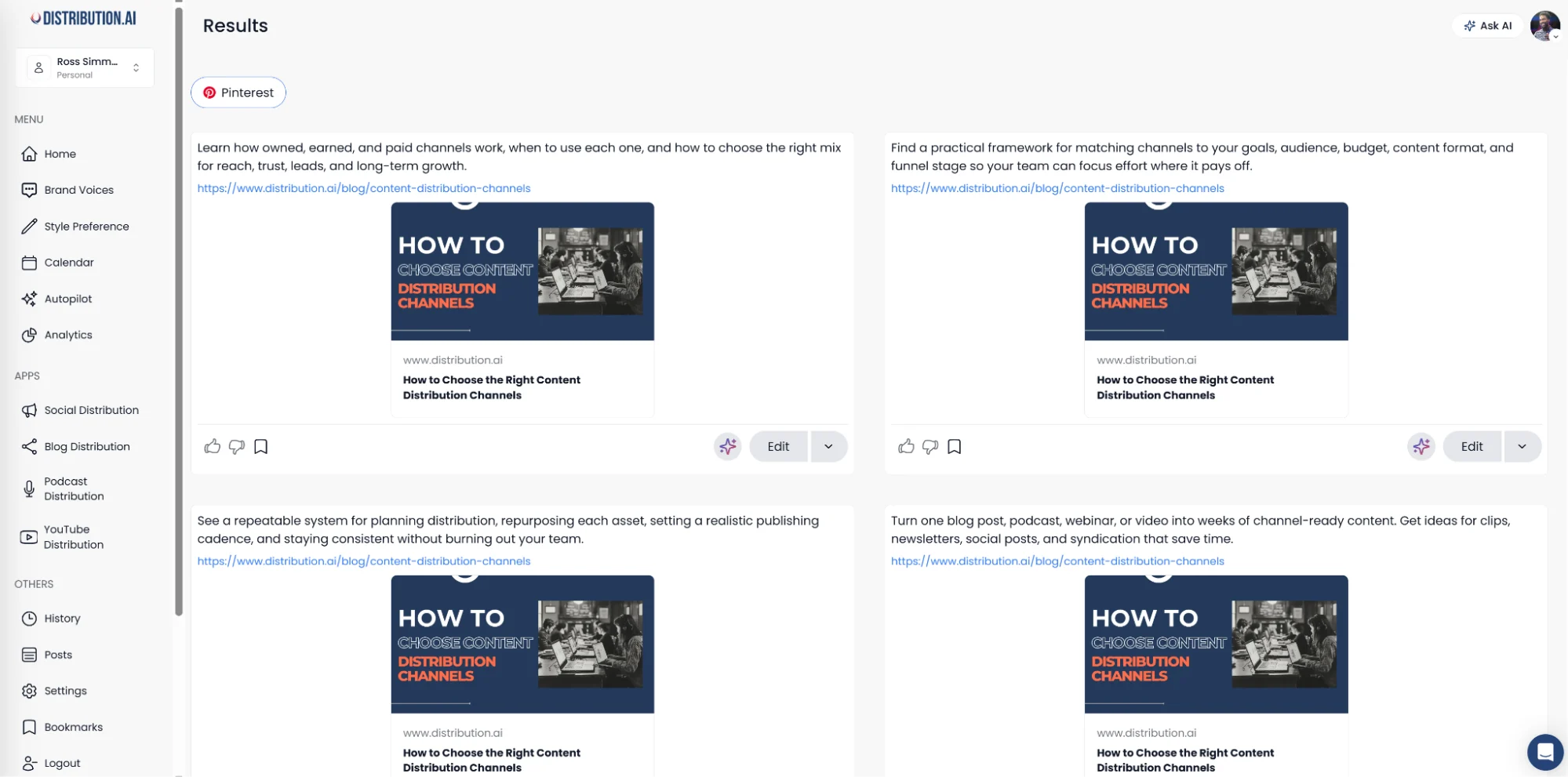 Multiple Pin variants for a web article.